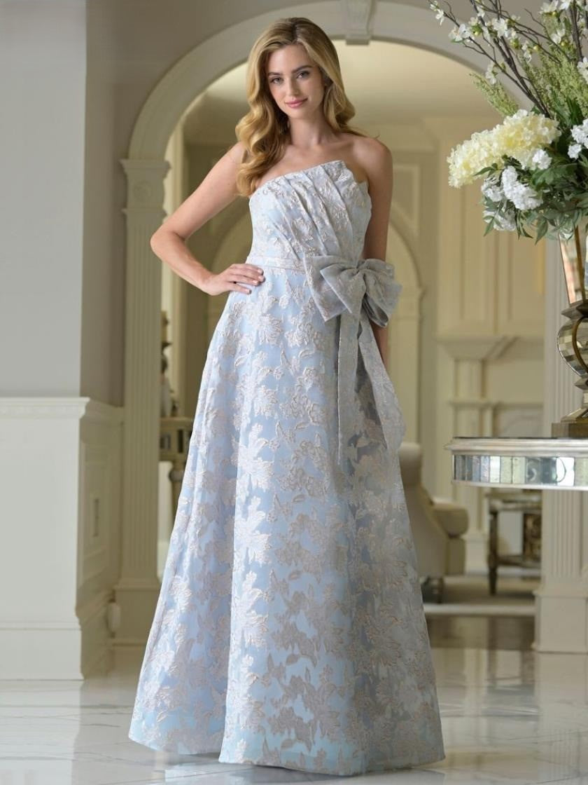 Formal Dresses Pleated A Line Long Formal Evening Prom Dress Blue