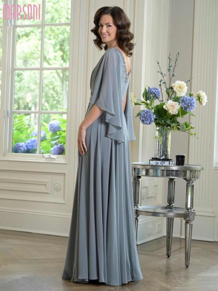 Marsoni MV1376 Long Mother of the Bride A Line Formal Evening Gown