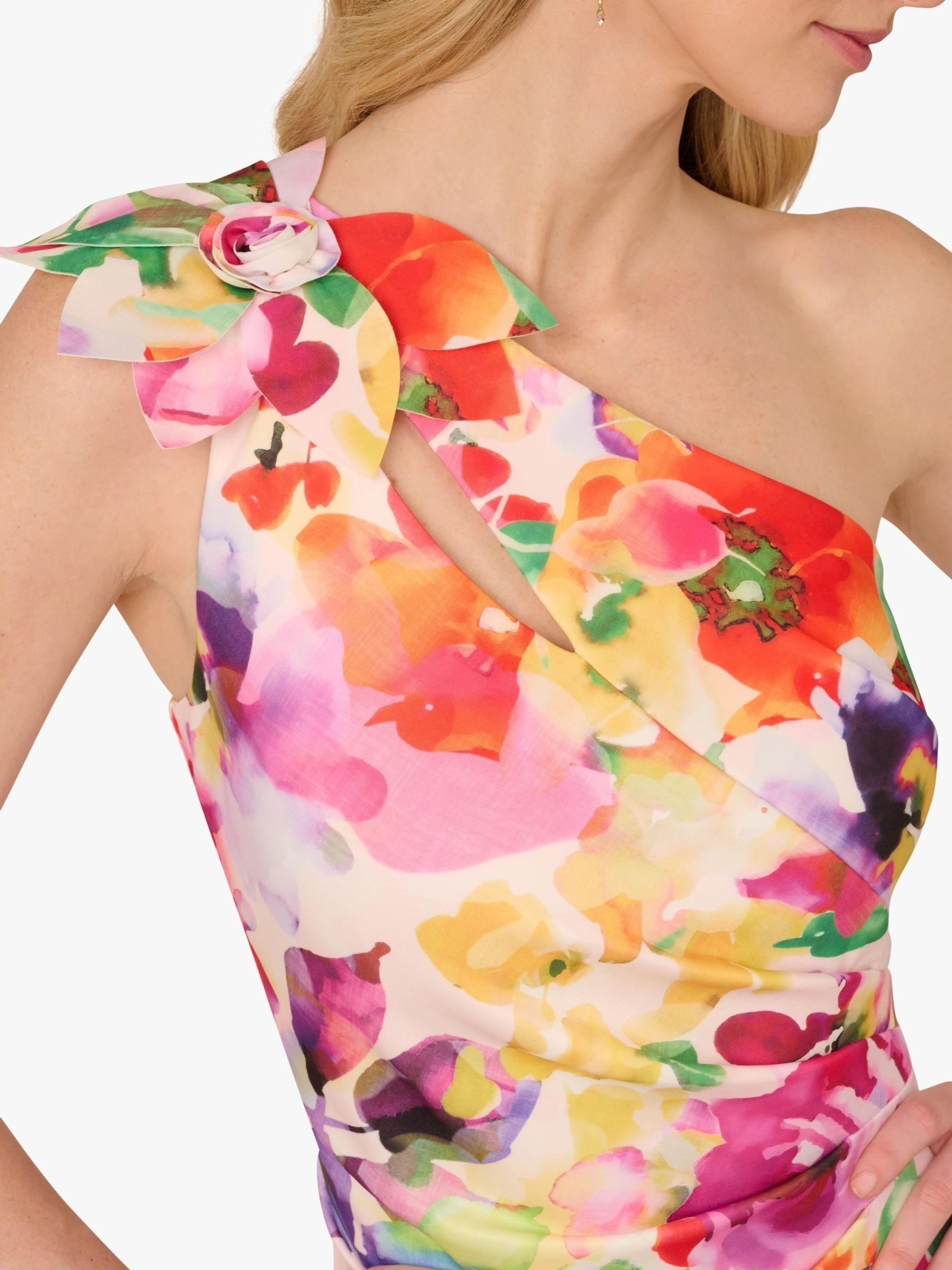 Adrianna Papell AP1D105829 Short Cocktail Floral Dress