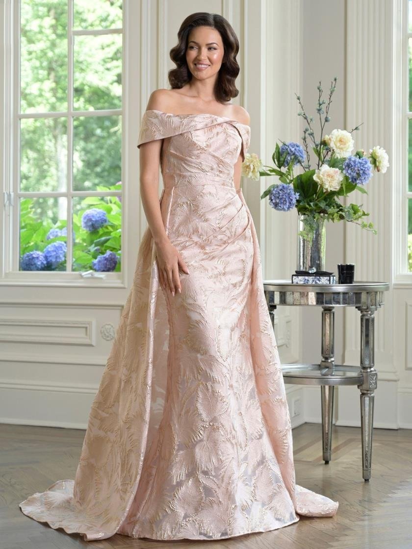 Formal Dresses Long Formal Pleated Overskit Evening Gown Blush