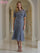 Mother of the Bride Dresses Mother of the Bride A Line Tea Length Dress Vintage Blue