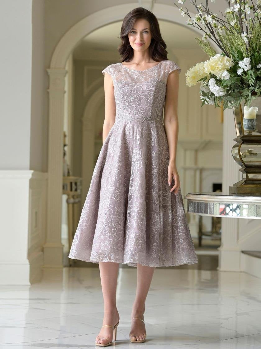Mother of the Bride Dresses Short Mother of the Bride Cocktail Tea Length Dress Dusty Rose