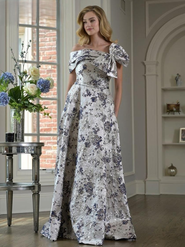 Rina di Montella RD3425 Long A Line Formal Pocket Evening Dress