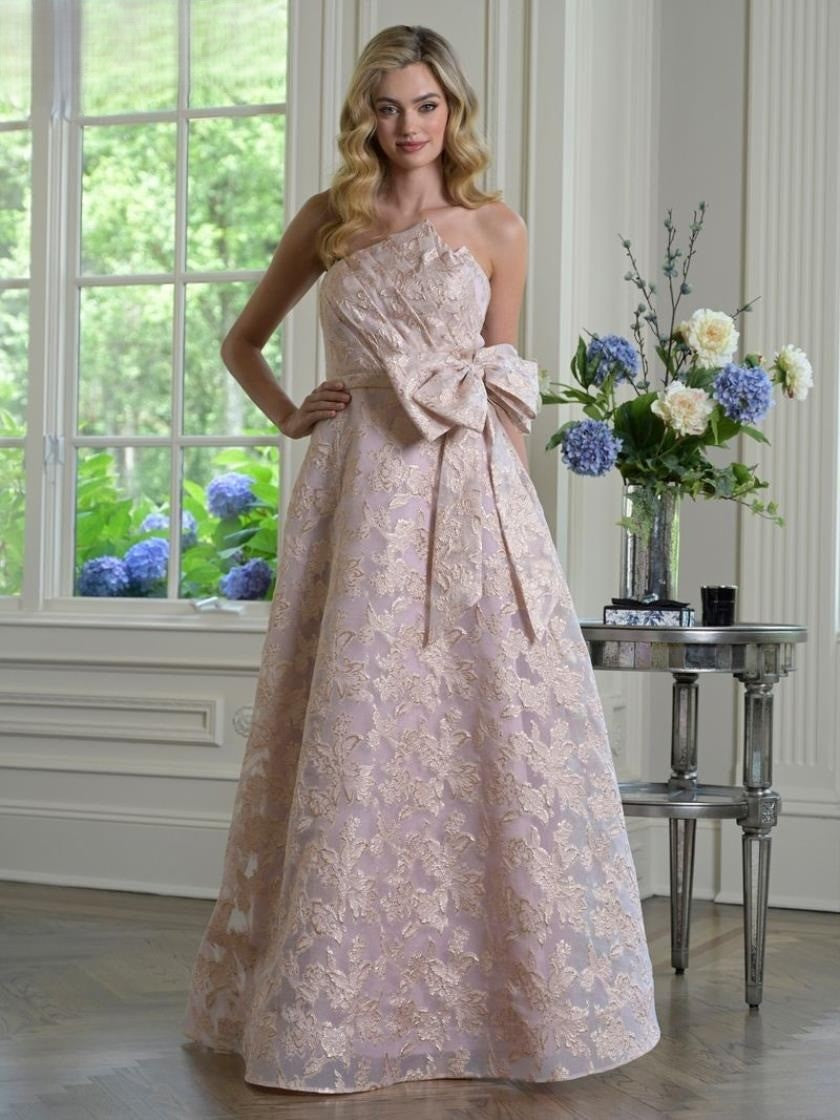 Formal Dresses Pleated A Line Long Formal Evening Prom Dress Pink