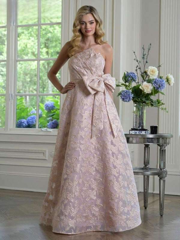 Rina di Montella RD3427 Pleated A Line Long Formal Evening Prom Dress