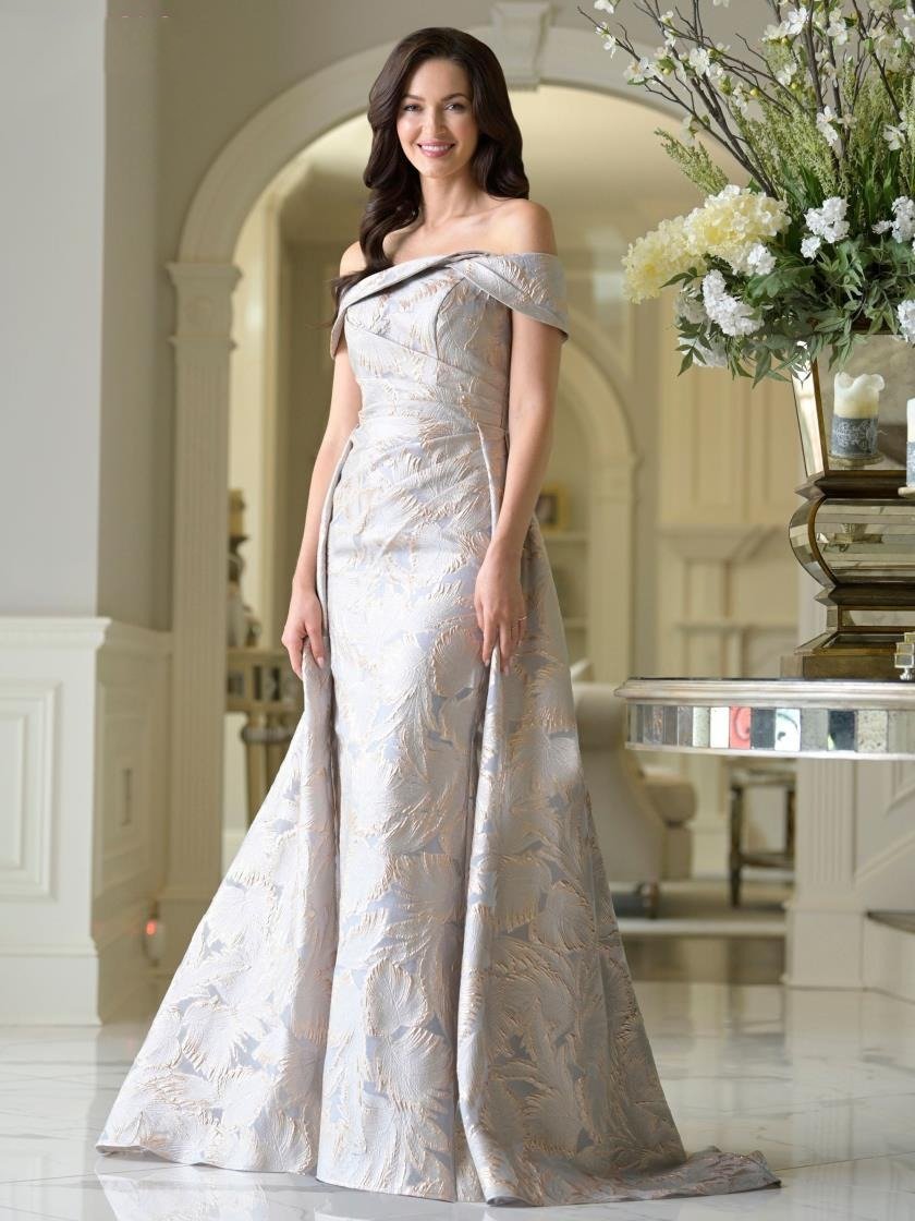 Formal Dresses Long Formal Pleated Overskit Evening Gown Gold Gray