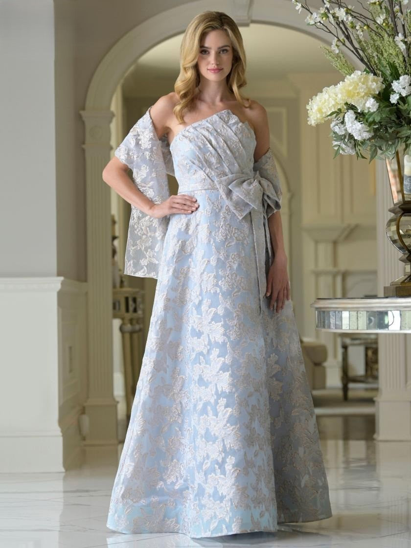 Formal Dresses Pleated A Line Long Formal Evening Prom Dress Blue