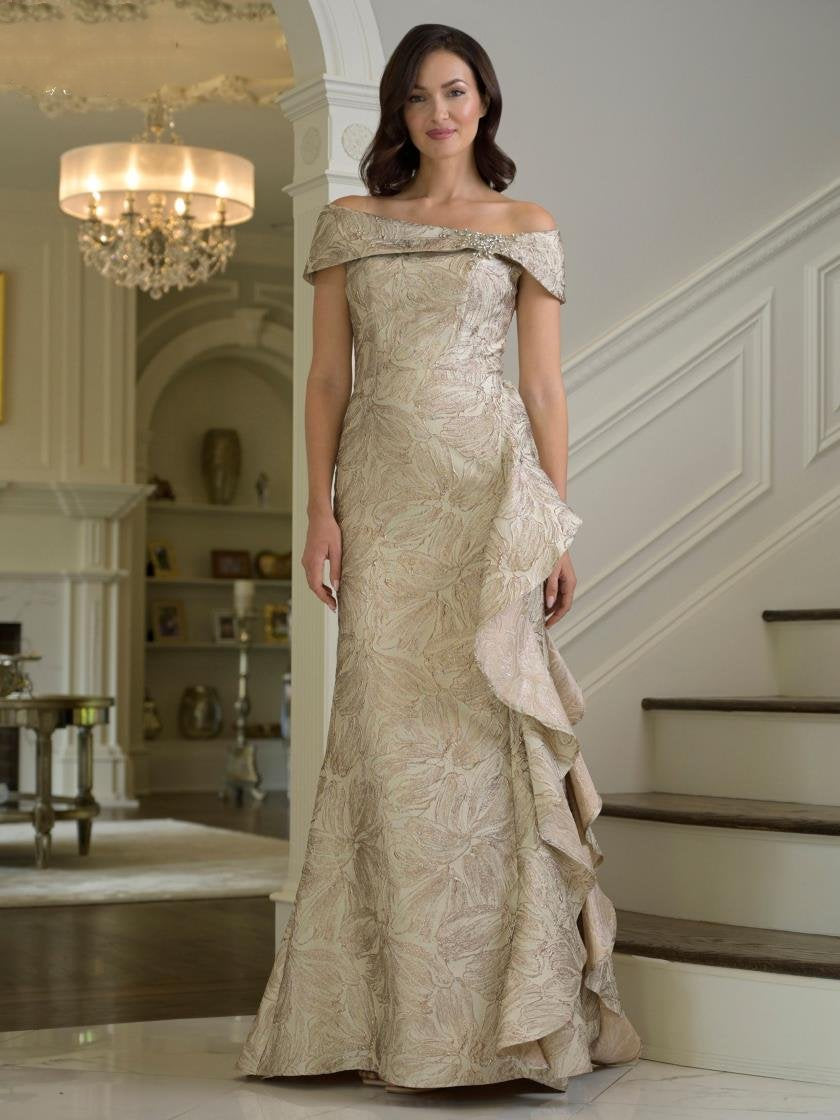 Fornal Dresses Beaded Long Formal Evening Dress Champagne
