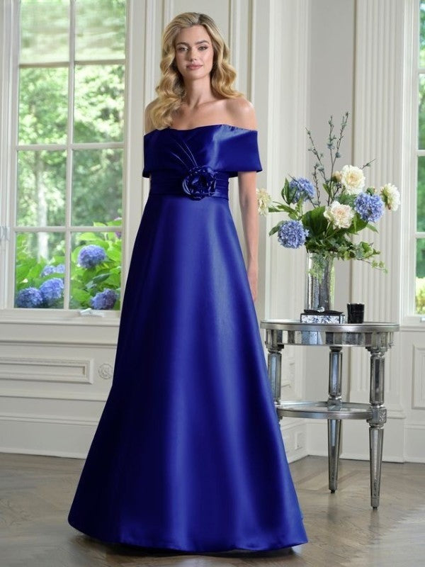 Formal Dresses Long Pleated Formal A Line Evening Dress Navy