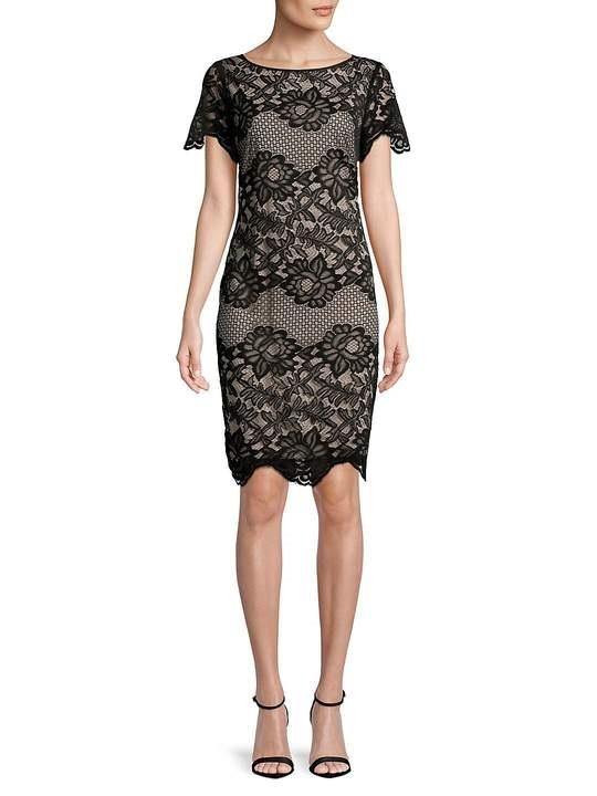 Ivanka Trump Short Cocktail Illusion Lace Day Dress - The Dress Outlet