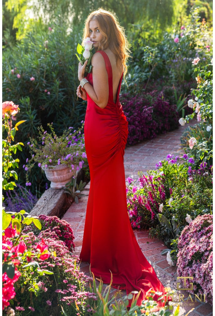 Terani Couture J3191 Long Fitted Formal Evening Prom Dress