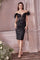 LaDivine J829 Formal Off Shoulder Short Dress