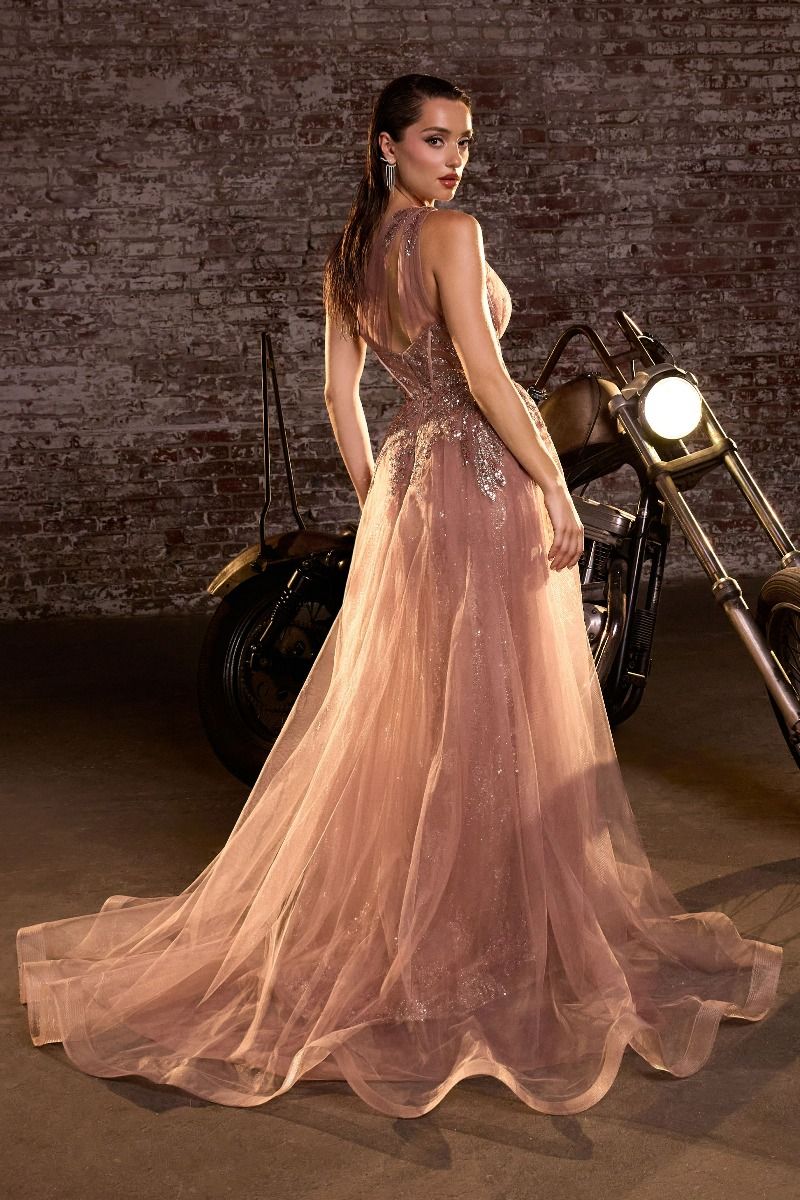 Prom Dresses Long A Line Prom Dress  Mocha Gold