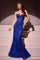 Prom Dresses Long Fitted Beaded Glitter Formal Prom Dress Royal