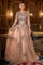 Formal Bride Dresses Long Formal A Line Evening Dress Mocha Gold