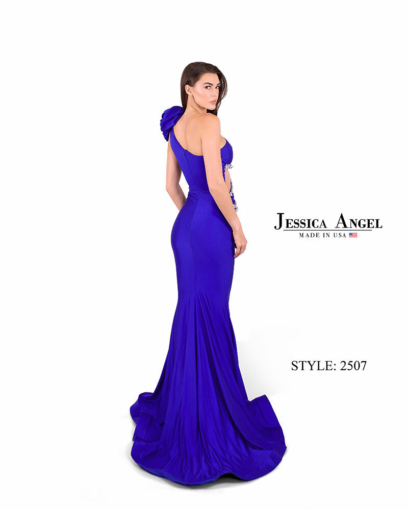 Prom Dresses Long Formal Mermaid Floral Applique Prom Dress Jessica Angel 2507 Royal
