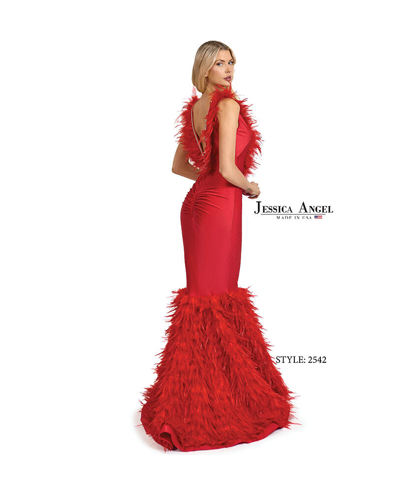 Prom Dresses Formal Long Mermaid Prom Dress Jessica Angel 2542 Red