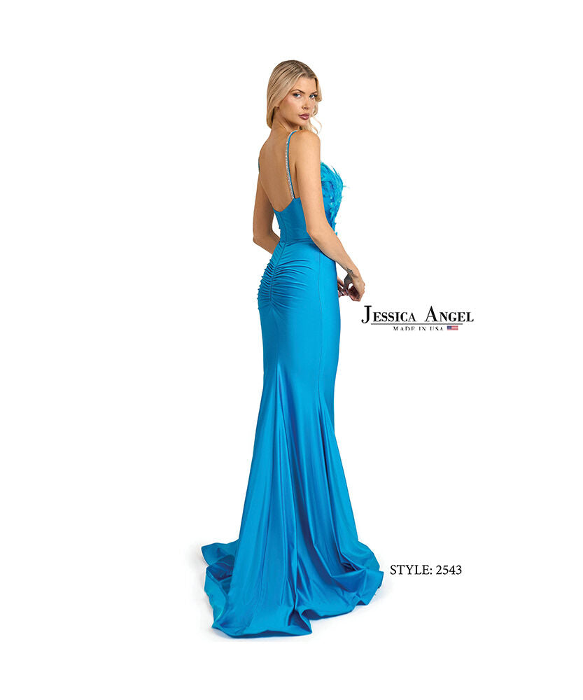 Prom Dresses Long Formal Mermaid Beaded Prom Dress Jessica Angel 2543 Turquoise