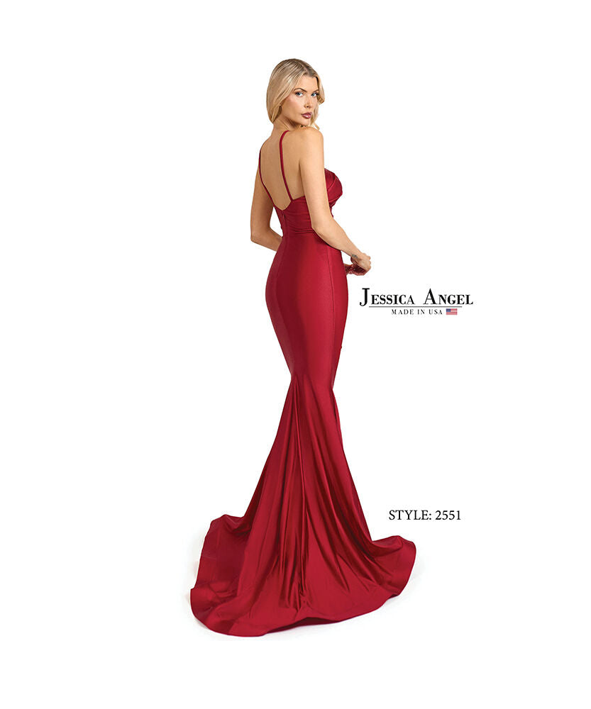 Prom Dresses Mermaid Formal Prom Long Dress Jessica Angel 2551 Red