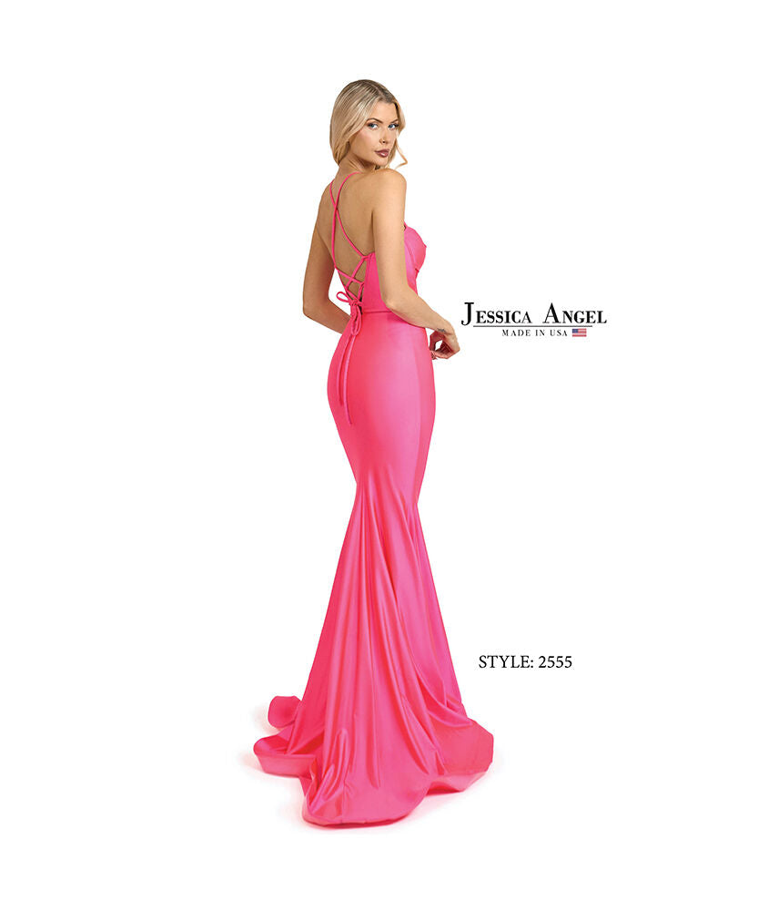 Prom Dresses Long Formal Prom Fitted Evening Dress Jessica Angel 2555 Lipstick
