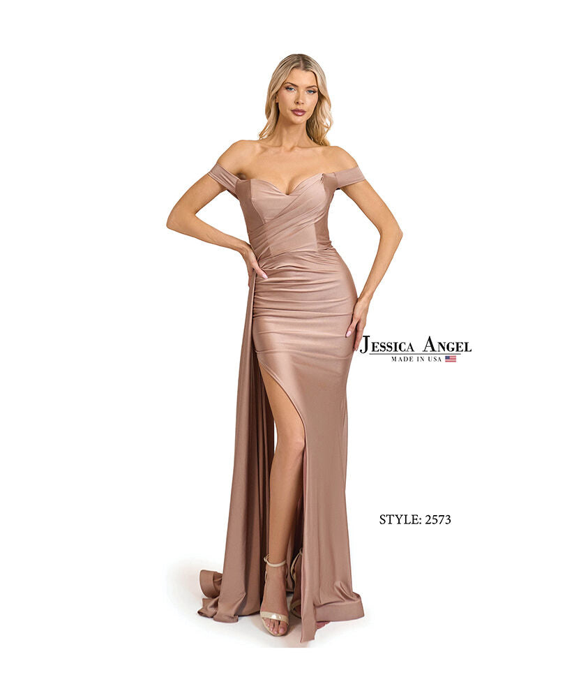 Slit Formal Long Evening Prom Dress Jessica Angel 2573