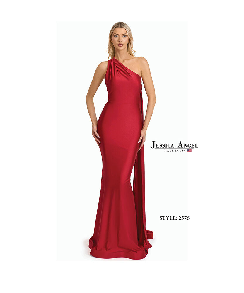 Prom Dresses Mermaid Long Evening Formal Prom Dress Jessica Angel 2576 Red