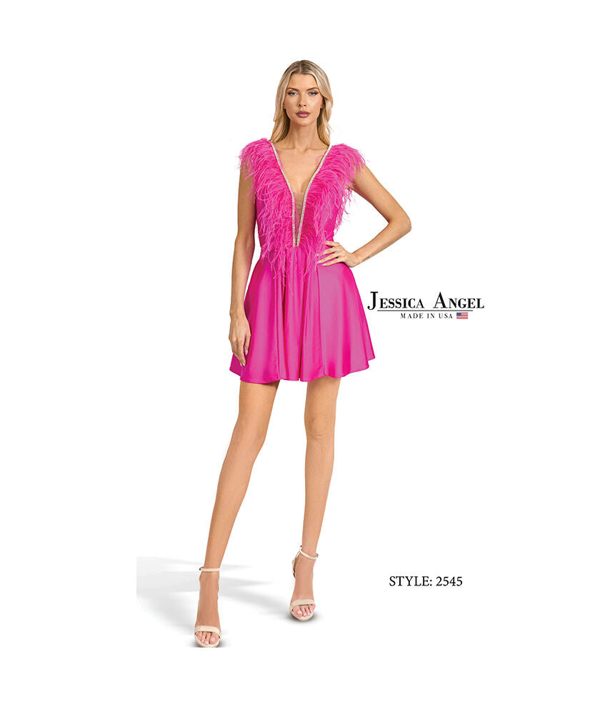 Short A Line Mini Homecoming Cocktail Dress Jessica Angel 2545