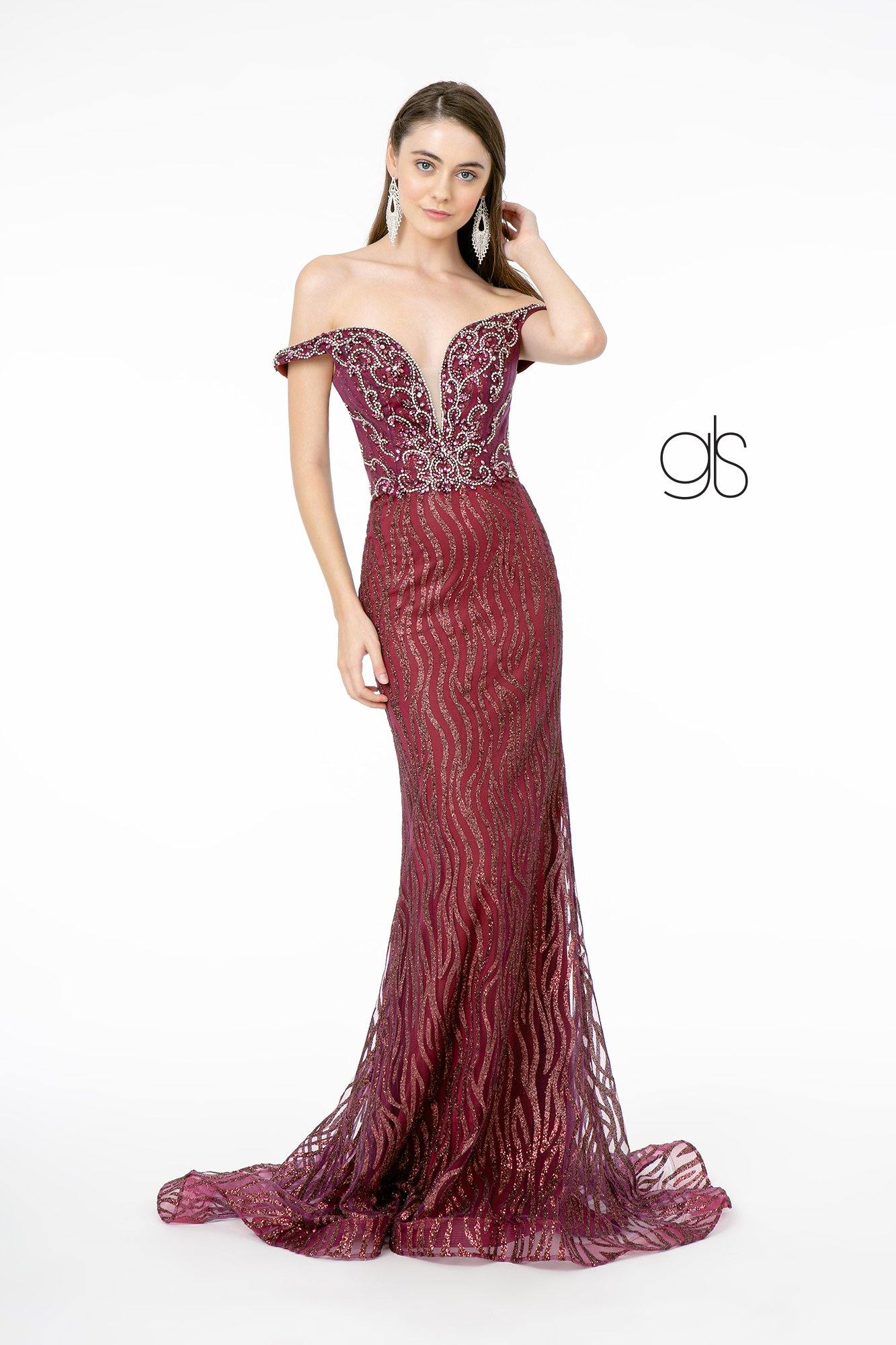 Jewel Embellished Bodice Glitter Mesh Long Prom Dress | The Dress Outlet Jewel Embellished Bodice Glitter Mesh Long Prom Dress | The Dress Outlet