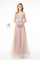 Jewel Embellished Bodice MeshLong Prom Dress - The Dress Outlet Elizabeth K