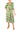 Cocktail Dresses Floral Print Midi Length Cocktail Dress Green Multi