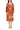 Cocktail Dresses Printed Long Sleeve Midi Cocktail Dress Orange Multi