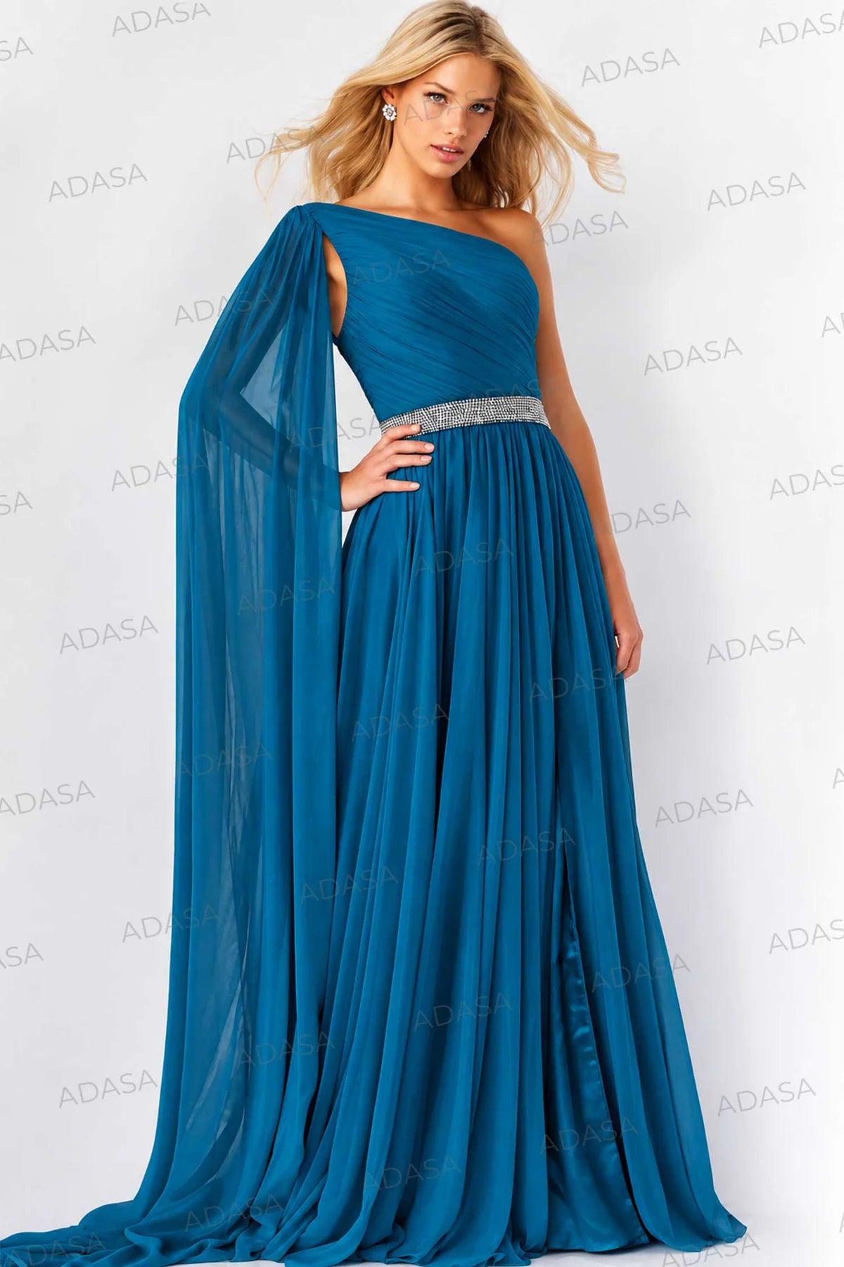 Jovani One Shoulder Long Prom Gown 07248 - The Dress Outlet