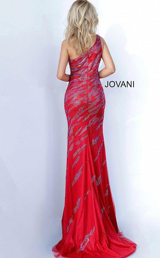 JVN By Jovani One Shoulder Long Prom Dress JVN00685 - The Dress Outlet Jovani