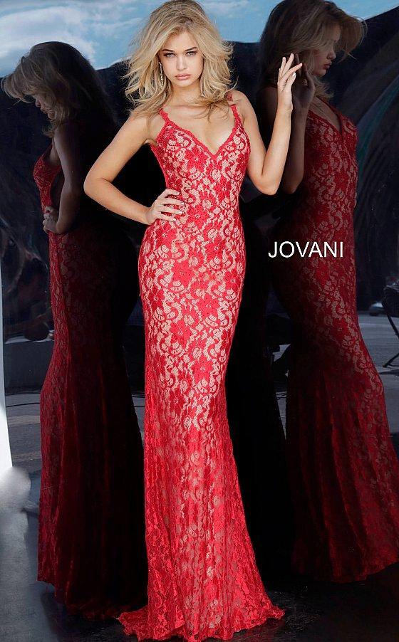 Jovani 00782 Long Formal Lace Prom Dress