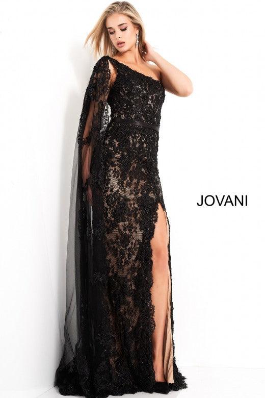 Jovani Long One Shoulder Prom Formal Gown 00866 - The Dress Outlet