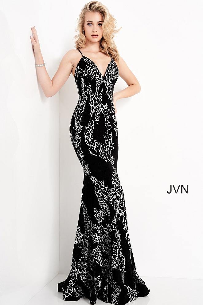 Jovani Long Fitted Ptom Dress JVN00905 - The Dress Outlet