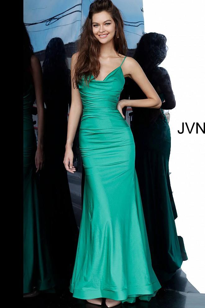JVN By Jovani Long Prom Dress JVN00968 Emerald - The Dress Outlet Jovani
