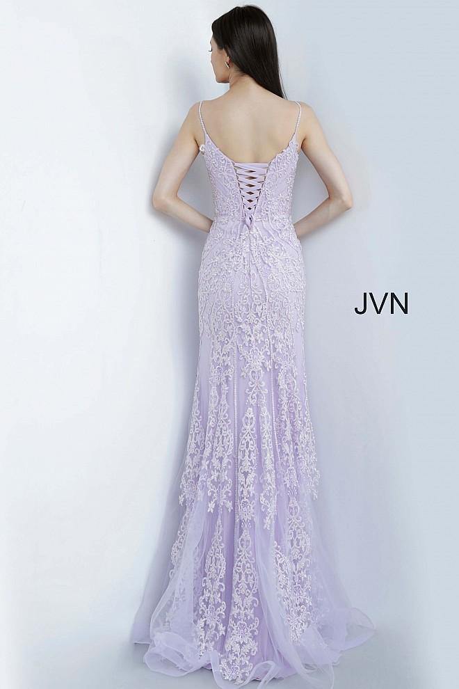 JVN By Jovani Long Formal Prom Dress JVN02012 Lilac - The Dress Outlet Jovani