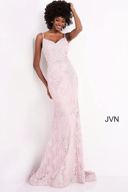 Jovani Form Fitting Lace Prom Long Dress JVN02013 - The Dress Outlet