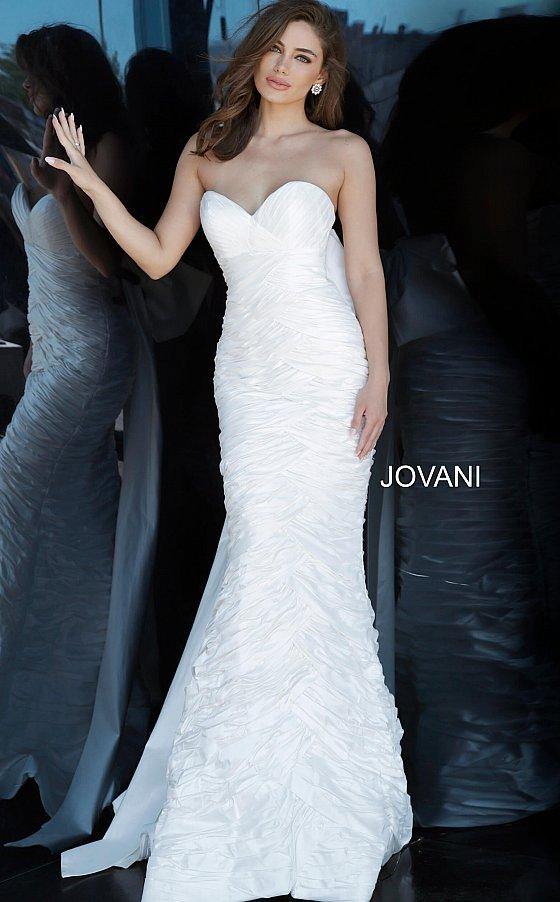 Jovani 02035 Long Strapless Prom Gown