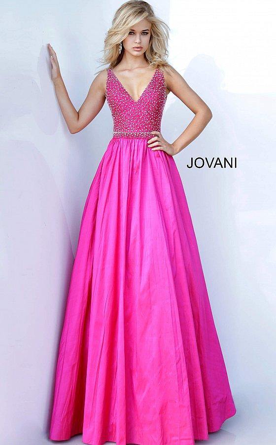 Hot Pink Jovani 02060 Long Formal Prom Dress for $1500.0 – The Dress Outlet