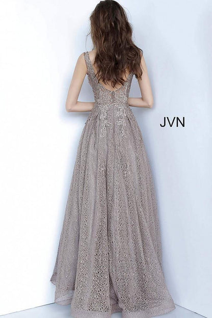 JVN By Jovani Long Prom Ball Gown JVN02314 Cafe - The Dress Outlet Jovani