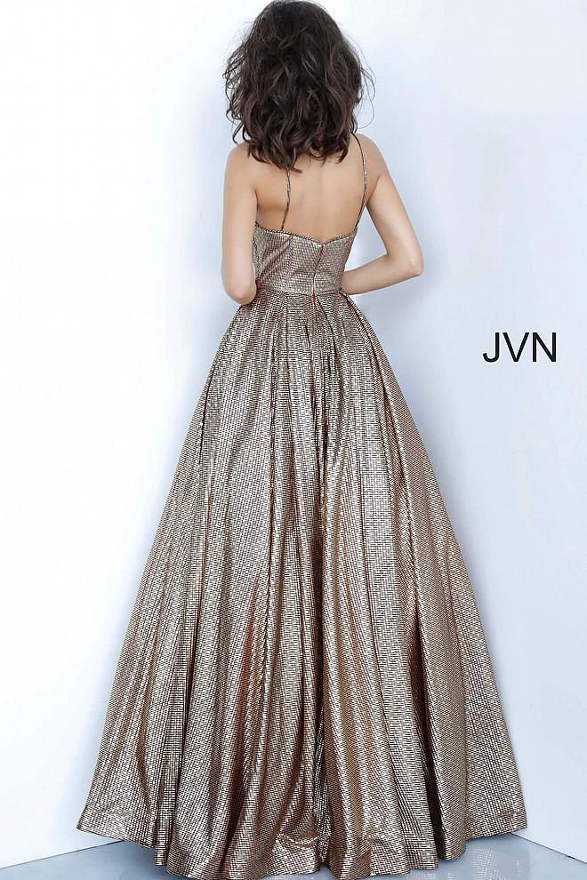 JVN By Jovani Prom Spaghetti Strap Ball Gown JVN02317 - The Dress Outlet Jovani