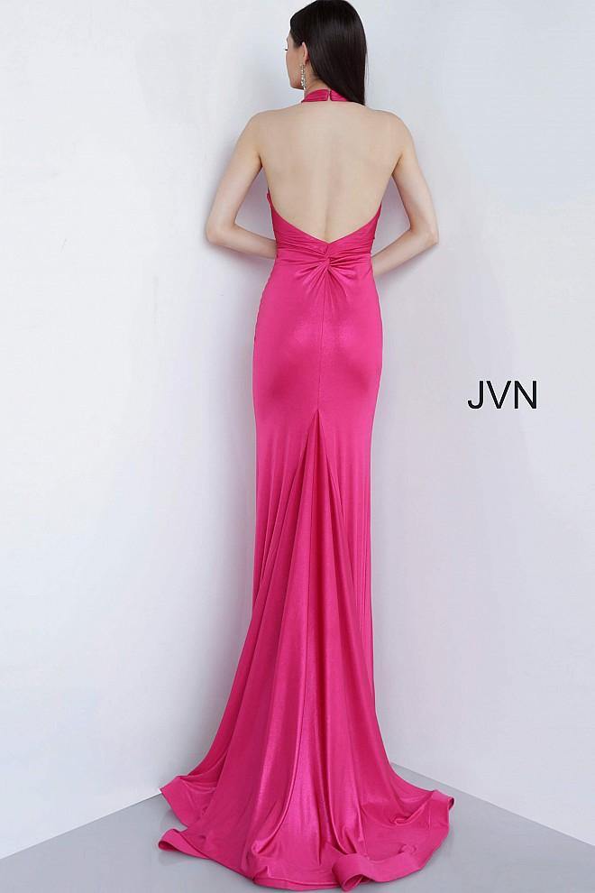 JVN By Jovani Halter Neckline Prom Long Dress JVN02378 - The Dress Outlet Jovani