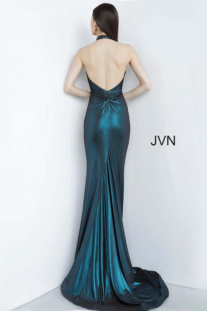 JVN By Jovani Halter Neckline Prom Long Dress JVN02378 - The Dress Outlet Jovani