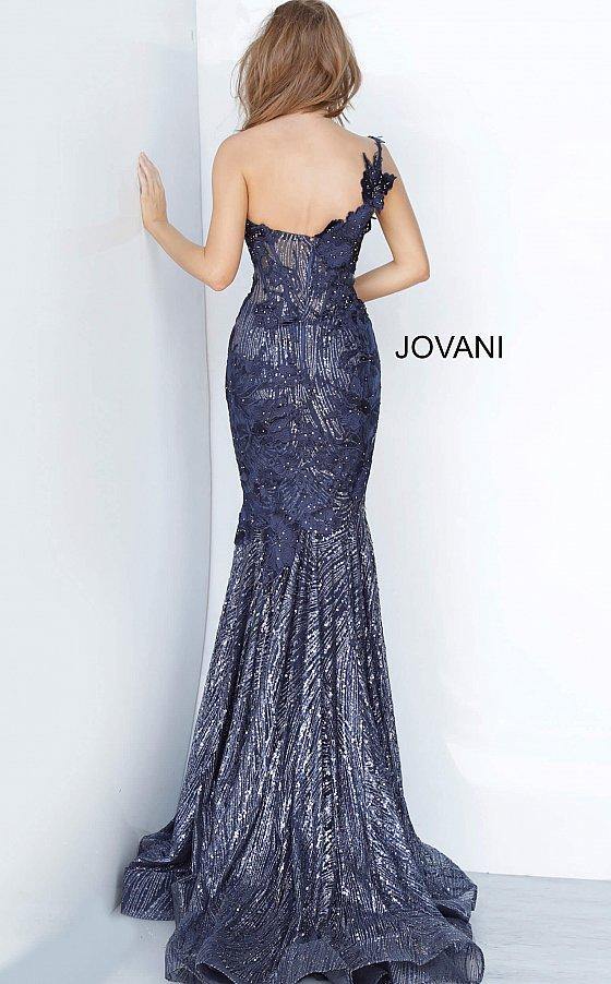 Jovani 02445 Long One Shoulder Prom Gown