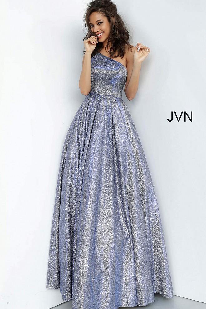 JVN By Jovani Long Formal Prom Gown JVN02541 Royal - The Dress Outlet Jovani