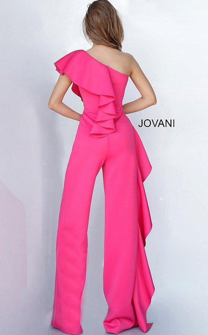 JVN By Jovani Off Shoulder Ruffle Jumpsuit JVN02617 - The Dress Outlet Jovani