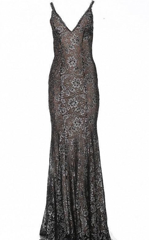 Jovani 02906 Long Formal Metallic Dress