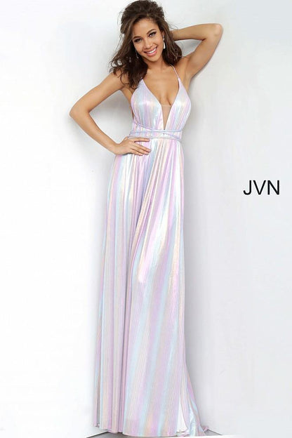 JVN By Jovani Long Formal Prom Gown JVN03018 Multi - The Dress Outlet Jovani